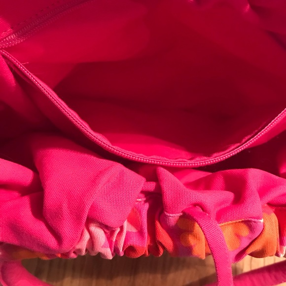 🌸EUC Pink & Orange Floral Purse🌸 - Picture 8 of 10